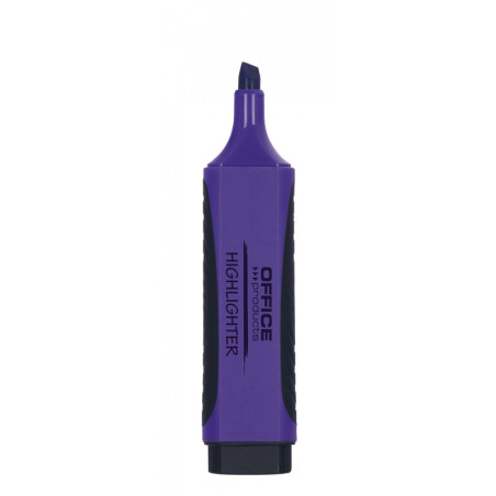 Zakreślacz fluorescencyjny OFFICE PRODUCTS z gumowym uchwytem, 2-5mm, fioletowy
