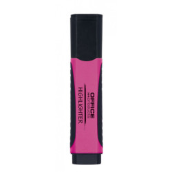 Zakreślacz fluorescencyjny OFFICE PRODUCTS z gumowym uchwytem, 2-5mm, różowy