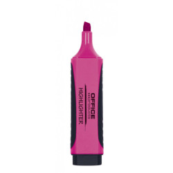 Zakreślacz fluorescencyjny OFFICE PRODUCTS z gumowym uchwytem, 2-5mm, różowy