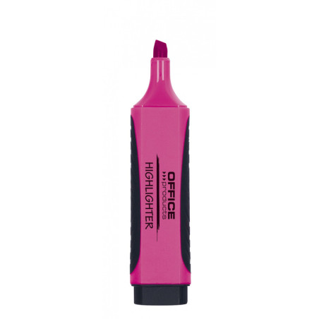 Zakreślacz fluorescencyjny OFFICE PRODUCTS z gumowym uchwytem, 2-5mm, różowy