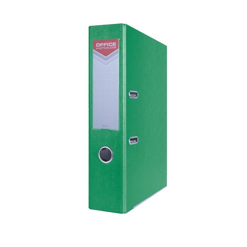 Segregator OFFICE PRODUCTS Officer z szyną, PP, A4/75mm, zielony