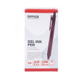Długopis automatyczny żelowy OFFICE PRODUCTS,  gr. linii 0,25mm, dł. linii 1200m, czerwony