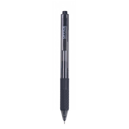 Długopis automatyczny żelowy OFFICE PRODUCTS,  gr. linii 0,25mm, dł. linii 1200m, czarny