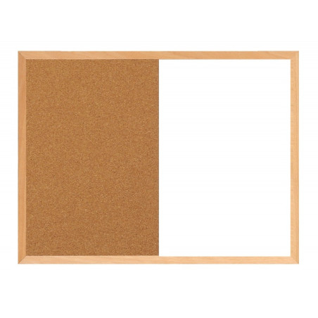 Tablica suchościeralno - korkowa, OFFICE PRODUCTS Combo, 60x40 cm, w ramie drewnianej
