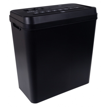 Niszczarka OFFICE PRODUCTS, paski, do 10 kartek A4, kosz 14l, czarna