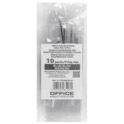 Wkład do długopisu OFFICE PRODUCTS, do długopisów na sprężynce i na łańcuszku, 10 szt., niebieski