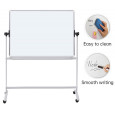 Tablica mobilna suchoś. -magn. OFFICE PRODUCTS, dwustronna, lakierowana, rama aluminiowa, regulacja kąta nachylenia, 150x120cm,