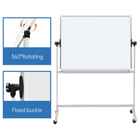 Tablica mobilna suchoś. -magn. OFFICE PRODUCTS, dwustronna, lakierowana, rama aluminiowa, regulacja kąta nachylenia, 170x100cm,