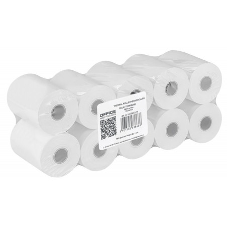 Rolki termiczne OFFICE PRODUCTS, 56mm x 30m, gr. 48 +/- 6, 10 szt., białe