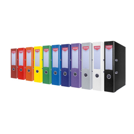 Segregator OFFICE PRODUCTS Officer z szyną, PP, A4/75mm, pomarańczowy