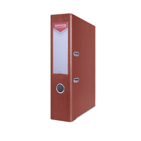 Segregator OFFICE PRODUCTS Officer z szyną, PP, A4/75mm, bordowy