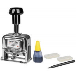Numerator automatyczny OFFICE PRODUCTS, 8 cyfr, wys. liczb 4,5mm, srebrny