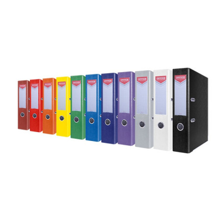 Segregator OFFICE PRODUCTS Officer z szyną, PP, A4/75mm, szary