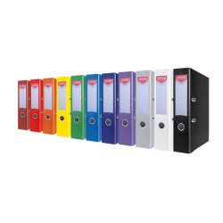 Segregator OFFICE PRODUCTS Officer z szyną, PP, A4/75mm, biały