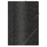 Teczka z gumką OFFICE PRODUCTS, preszpan, A4, 390gsm, 3-skrz., czarna