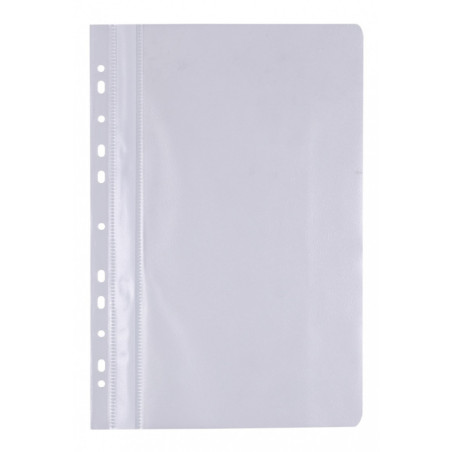 Skoroszyt OFFICE PRODUCTS, PP, A4, miękki, 100/170mikr., wpinany, biały