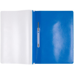 Skoroszyt OFFICE PRODUCTS, PP, A4, miękki, 100/170mikr., wpinany, niebieski