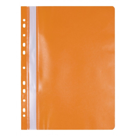 Skoroszyt OFFICE PRODUCTS, PP, A4, miękki, 100/170mikr., wpinany, pomarańczowy
