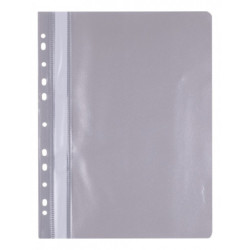 Skoroszyt OFFICE PRODUCTS, PP, A4, miękki, 100/170mikr., wpinany, szary