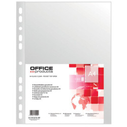 Koszulki na dokumenty OFFICE PRODUCTS, PP, A4, groszkowe, 40mikr., 100szt.