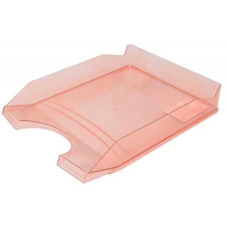 Szufladka na biurko OFFICE PRODUCTS, polistyren, A4, transparentna czerwona