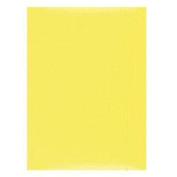 Teczka z gumką OFFICE PRODUCTS, karton, A4, 300gsm, 3-skrz., żółta
