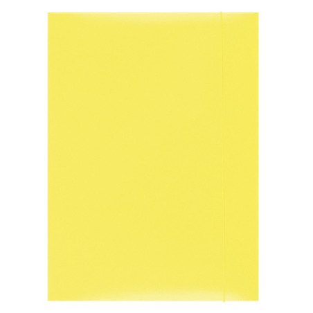 Teczka z gumką OFFICE PRODUCTS, karton, A4, 300gsm, 3-skrz., żółta