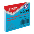 Bloczek samoprzylepny OFFICE PRODUCTS, 76x76mm, 1x100 kart., neon, niebieski