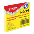 Bloczek samoprzylepny OFFICE PRODUCTS, 76x76mm, 1x100 kart., neon, żółty
