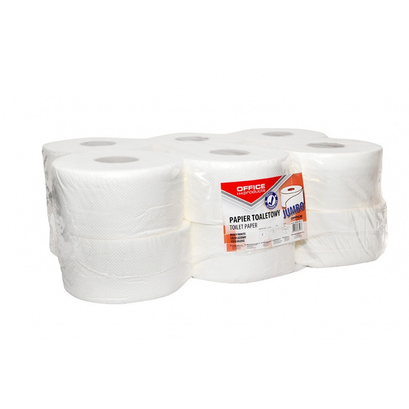 Papier toaletowy celulozowy OFFICE PRODUCTS Jumbo, 2-warstwowy, 120m, 12szt., biały