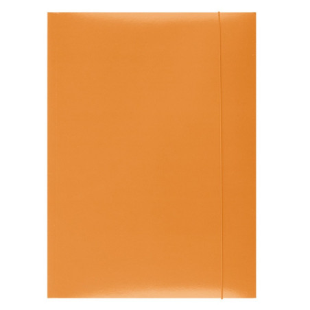 Teczka z gumką OFFICE PRODUCTS, karton, A4, 300gsm, 3-skrz., pomarańczowa
