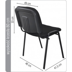Krzesło konferencyjne OFFICE PRODUCTS Kos, czarny