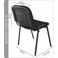 Krzesło konferencyjne OFFICE PRODUCTS Kos, czarny