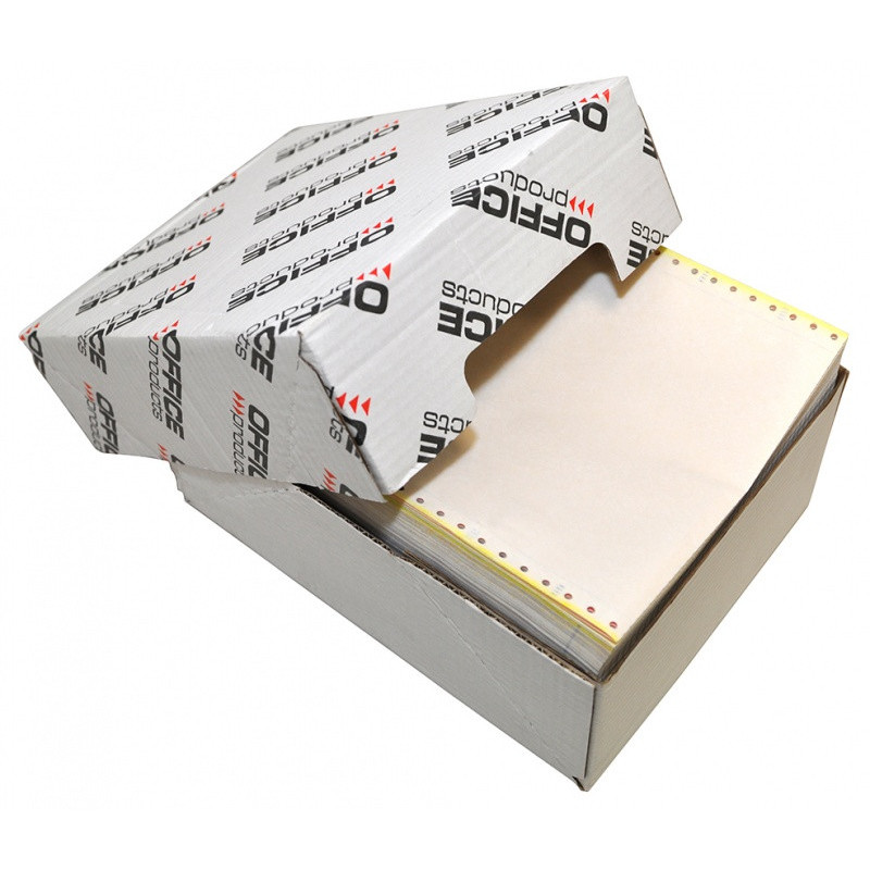 Papier komputerowy samokopiujący OFFICE PRODUCTS, 240X12''X3, bez nadruku O/K, 600 składek