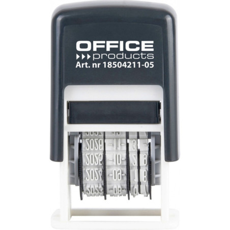 Datownik samotuszujący OFFICE PRODUCTS, z tuszem, ISO, RRRR-MM-DD, czarny