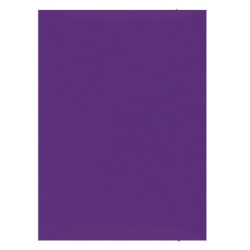 Teczka z gumką OFFICE PRODUCTS, karton, A4, 300gsm, 3-skrz., fioletowa