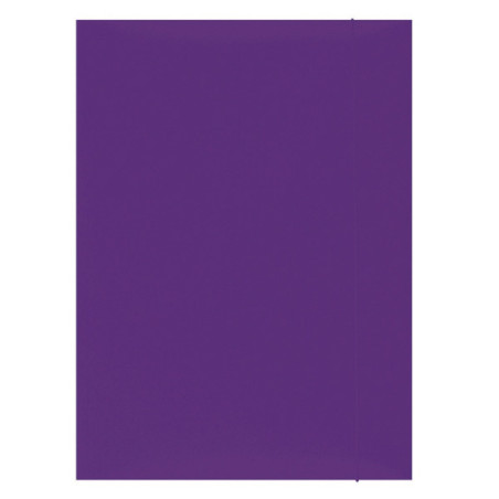 Teczka z gumką OFFICE PRODUCTS, karton, A4, 300gsm, 3-skrz., fioletowa
