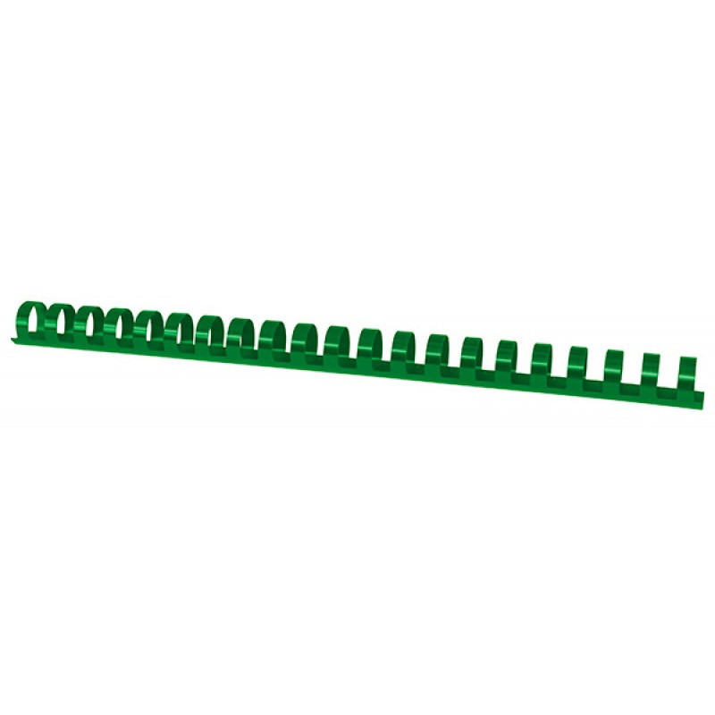 Grzbiety do bindowania OFFICE PRODUCTS, A4, 16mm (145 kartek), 100 szt., zielone