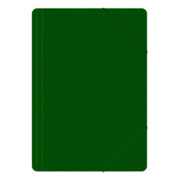 Teczka z gumką OFFICE PRODUCTS, A4, PP, 500mikr., 3-skrz., zielona