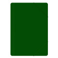 Teczka z gumką OFFICE PRODUCTS, A4, PP, 500mikr., 3-skrz., zielona