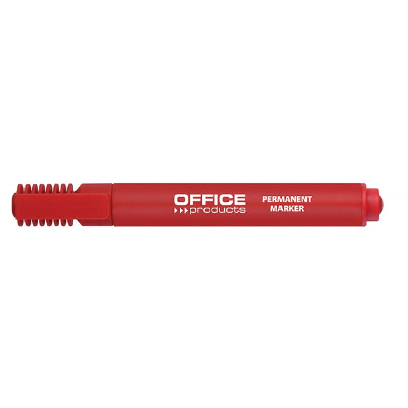 Marker permanentny OFFICE PRODUCTS, ścięty, 1-5mm (linia), czerwony