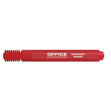 Marker permanentny OFFICE PRODUCTS, ścięty, 1-5mm (linia), czerwony