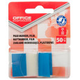 Zakładki indeksujące OFFICE PRODUCTS, PP, 25x43mm, 1x50 kart., blister, niebieskie