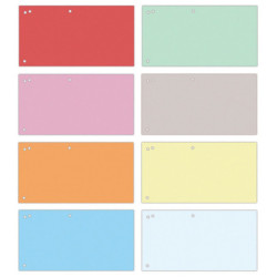 Przekładki OFFICE PRODUCTS, karton, 1/3 A4, 240x105mm, 100szt., mix kolorów