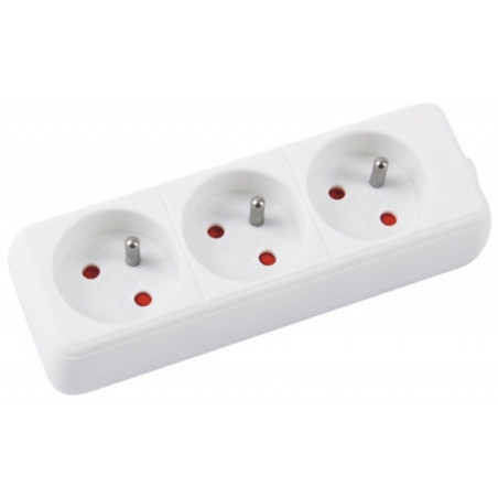 Przedłużacz OFFICE PRODUCTS, 3 gniazda, 1,5m, z uziemieniem, biały