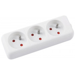 Przedłużacz OFFICE PRODUCTS, 3 gniazda, 5m, z uziemieniem, biały