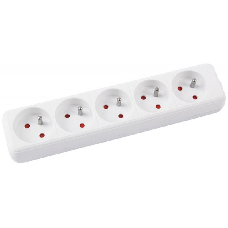 Przedłużacz OFFICE PRODUCTS, 5 gniazd, 1,5m, z uziemieniem, biały