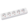Przedłużacz OFFICE PRODUCTS, 5 gniazd, 1,5m, z uziemieniem, biały