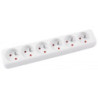 Przedłużacz OFFICE PRODUCTS, 6 gniazd, 5m, z uziemieniem, biały
