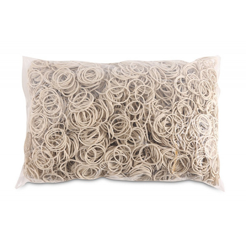 Gumki recepturki OFFICE PRODUCTS, średnica 25mm, 1,5x1,5mm, 60% kauczuku, 1000g, zgrzewka, białe